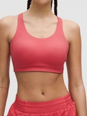 lululemon athletica Energy Sports Bra in Coral